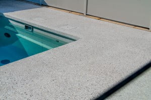 Pavilion Concrete Finish for Swimming Pool Surrounds - Bradshaw Concrete Designs
