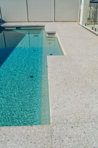 Pavilion Concrete Finish for Swimming Pool Surrounds - Bradshaw Concrete Designs