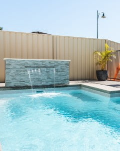 concrete pool surround with pavilion finish