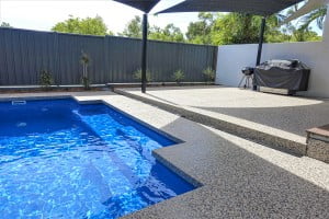 a project of concrete pool surrounds